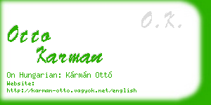 otto karman business card